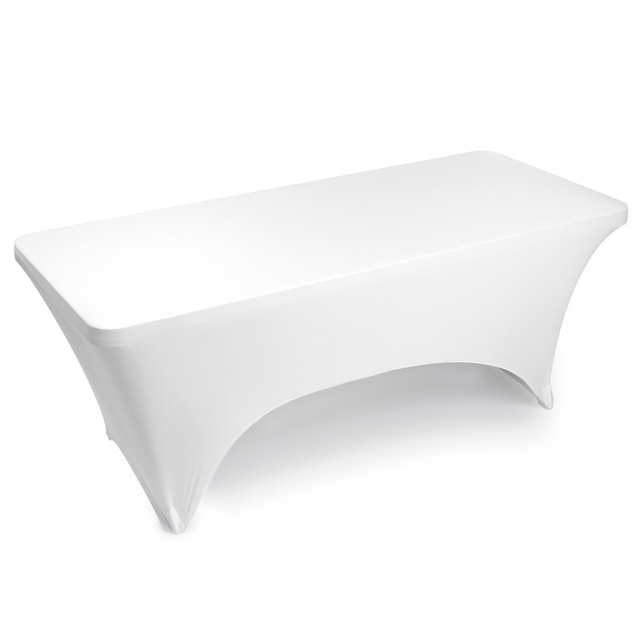 Lann's Linens - Fitted Stretch Tablecloth for Rectangular Table - Wedding / Banquet / Trade Show - Spandex Cloth Fabric Cover